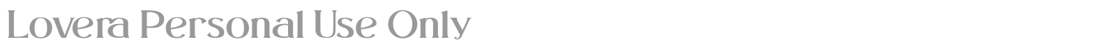 Lovera font preview